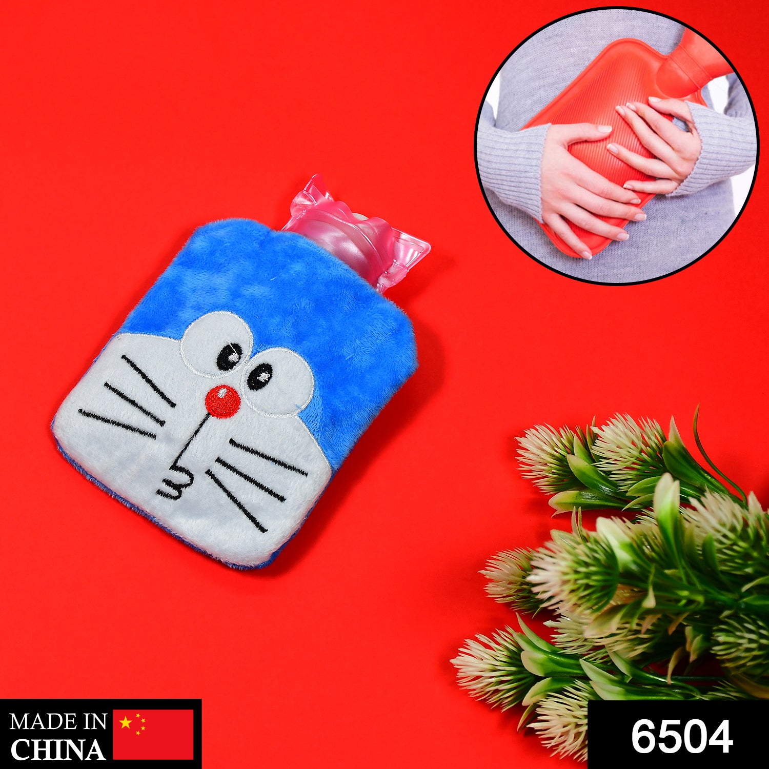 6504 Doremon Small Hot Water Bag With Cover For Pain Relief Neck Shoulder Pain And Hand Feet Warmer Menstrual Cramps. 6504 Doremon Small Hot Water Bag With Cover For Pain Relief Neck Shoulder Pain And Hand Feet Warmer Menstrual Cramps.